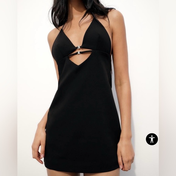 Zara fitted cut out dress with buckles - Picture 1 of 9
